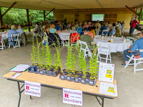 Rutgers Gardens members event with plants